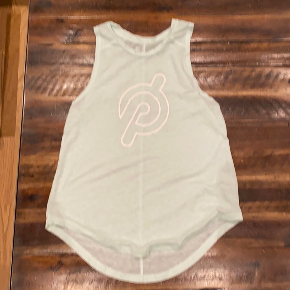Mint green peloton workout tank
